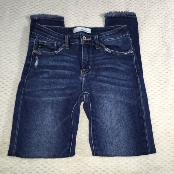 KanCan Denim - KanCan skinny jeans, raw hem, distressed, size 5/26, EUC